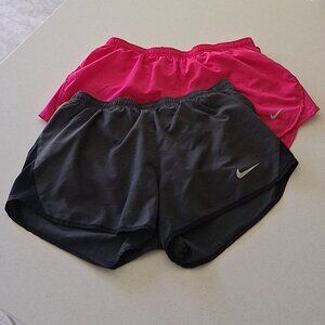 Bundle of 2 NIKE Dri-Fit Running Shorts Women's Size M